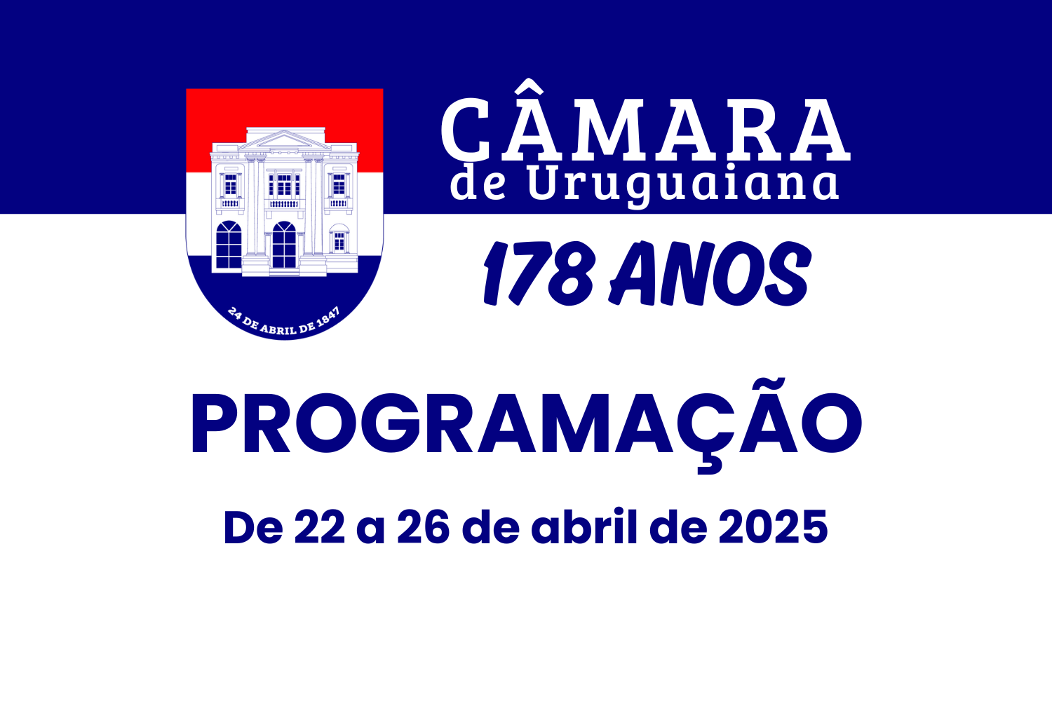 178 anos de Câmara serão celebrados com semana de atividades