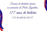Câmara celebra 177 anos com semana de atividades educativas, informativas e de valorização histórica
