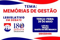 Câmara realiza edição especial do “Legislativo em Debate” alusiva aos 180 anos de Uruguaiana