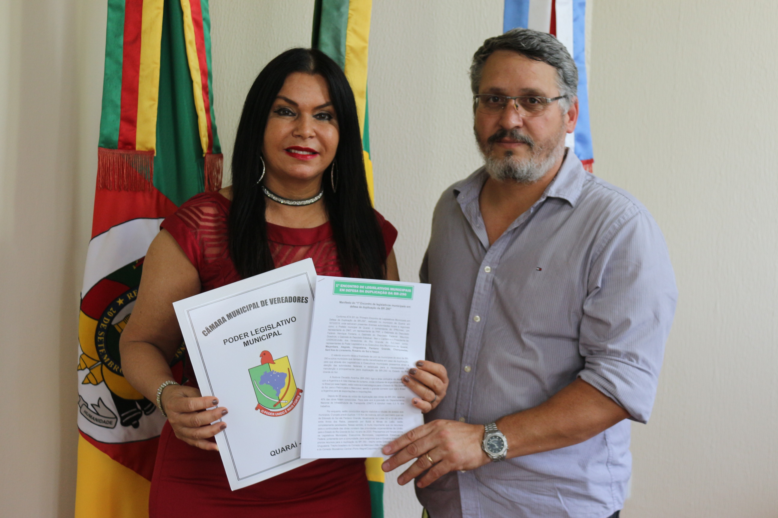 Manifesto em defesa da duplicação da BR 290 é entregue