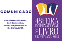 Próxima reunião será durante a 48ª Feira Internacional do Livro