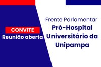 Reunião aberta da Frente Parlamentar pró-hospital universitário acontece sexta-feira 