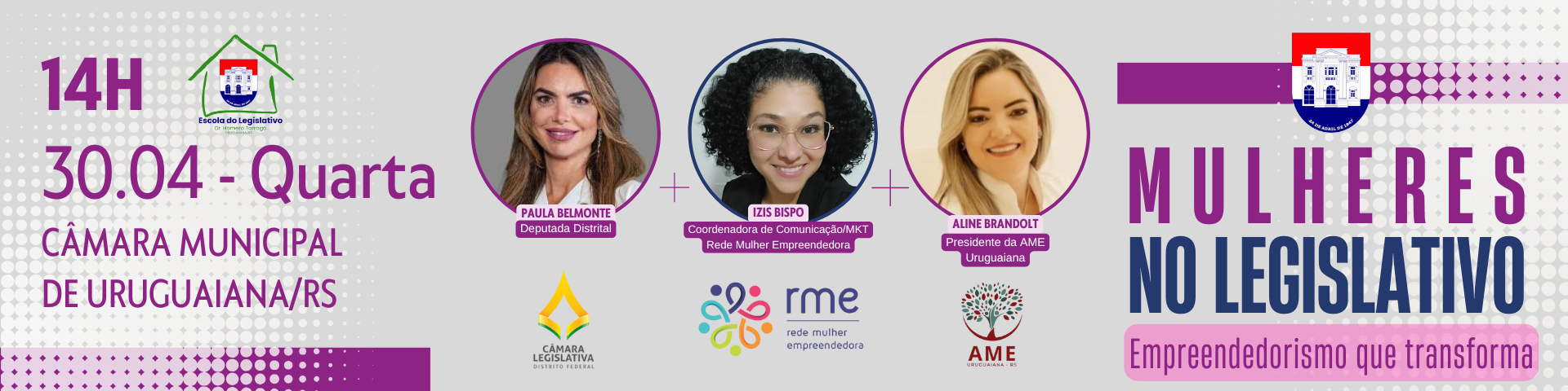 Inscrição - Mulheres no Legislativo