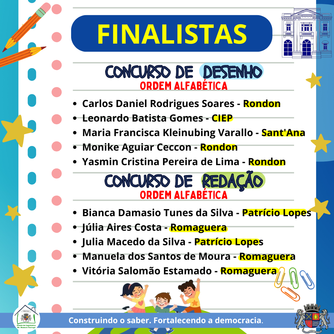Finalistas do Concurso