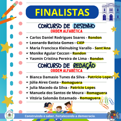 Finalistas do Concurso