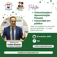 Jornalista e vereador Celso Duarte ministra palestra sobre como falar em público