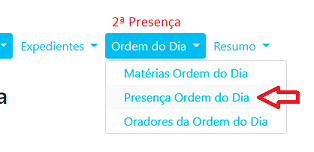 Vereadores presente na votação das matérias