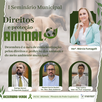 Cartaz do Seminário Dezembro Verde, com o Tema: Direitos e Proteção Animal